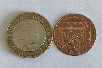 Magic Coin Unique Trick - Two Pound and Two Penny PK Coin Magic [Vanishing 2 pound and 2 penny] Close Up Trick