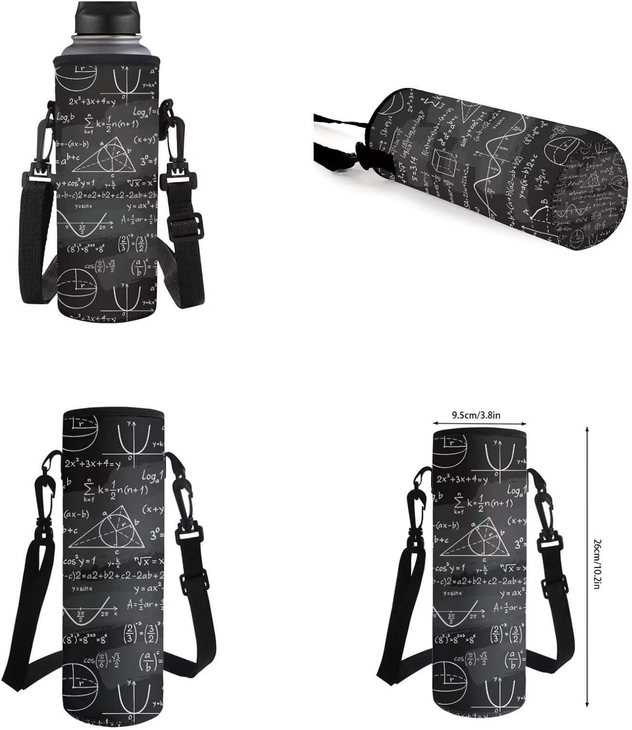 Ystardream Math Equation School Bags for Boys 14-16 Bookbag With Lunch Box Kids School Backpack 4 in 1 with Water Bottle Sleeve Pencil Case for Kids School Bag Book Bag Set 17 inch