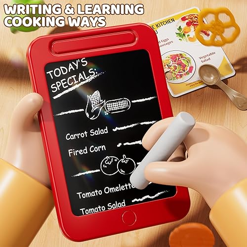 Miniatura 5 de Juego de cocina para niños, juego de cocina de 88 piezas para niños pequeños de 3 a 5 años, estufa de cocina, accesorios de juguetes con luz y