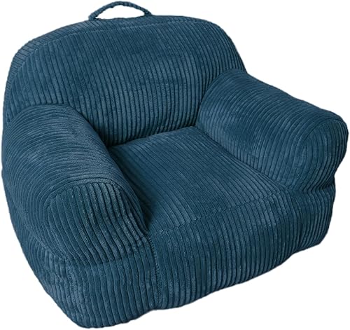 Louis Donné Blue Strip - Sillón pequeño para bebé, muebles de espuma ultrasuave, sillón de lectura para niños y adolescentes, sofá perezoso para
