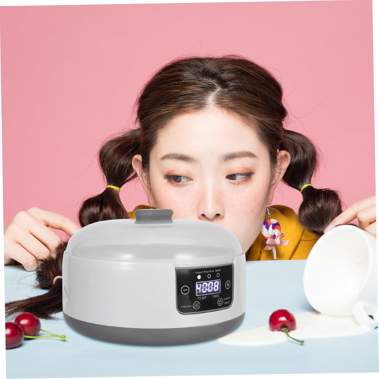 Automatic Yogurt Machine Lcd Display Capacity Hour Timer for Family Use Yogurt Maker Temperature Control