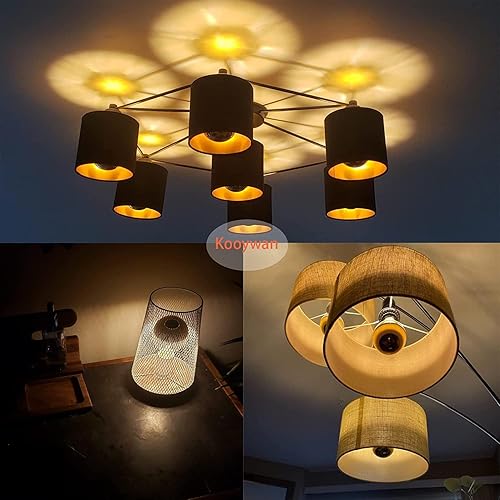 Miniatura 4 de Bombilla Edison media cromada, bombillas Edison incandescentes de 60 W, regulables G80/G25 en forma de globo, luz reflejada media dorada de 2000 K,