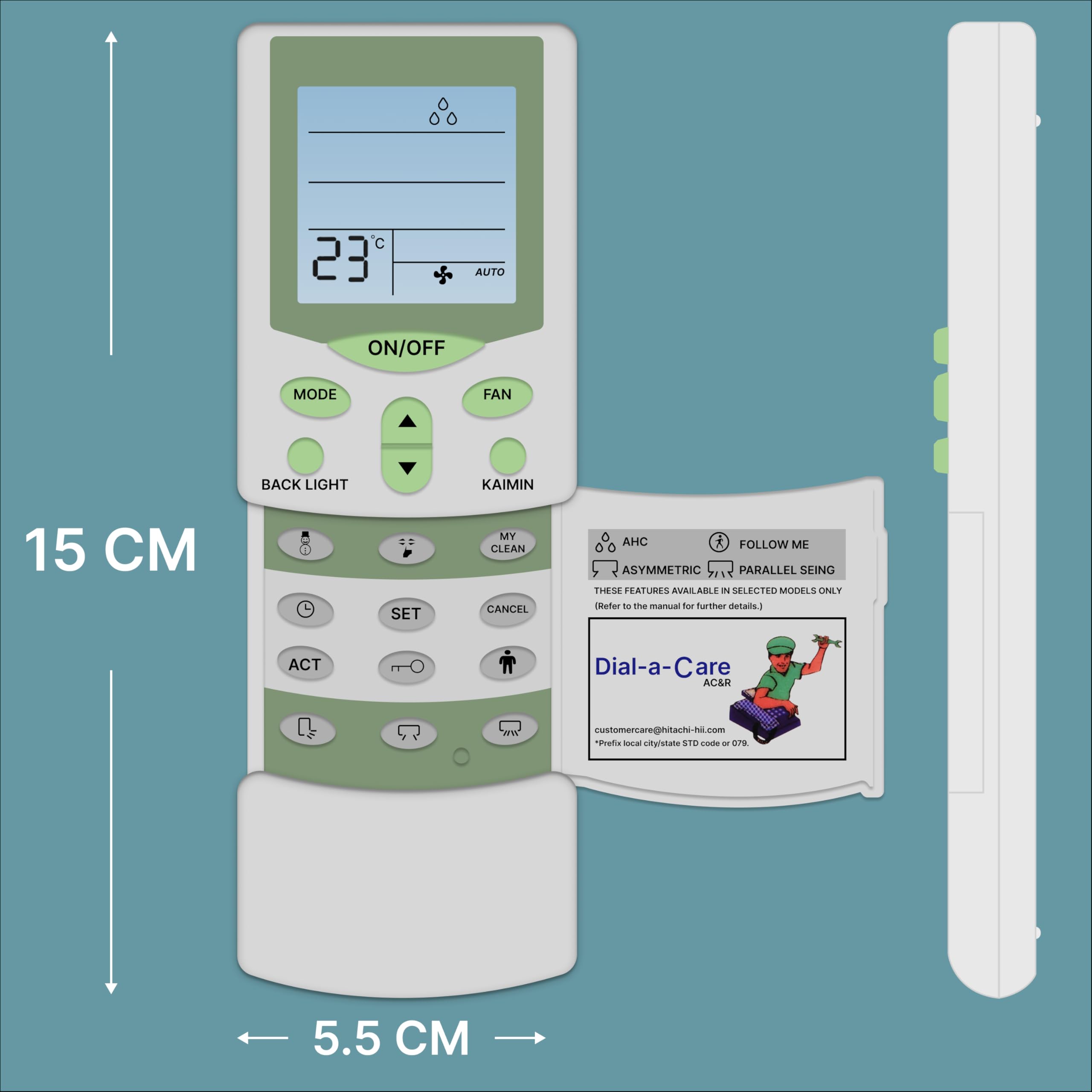 Buy ZIEVA Compatible with Hitachi AC Remote Replacement for 1, 1.5