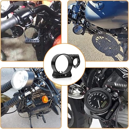 Miniatura 4 de Soporte de reubicación del velocímetro, soporte de montaje lateral del odómetro de aluminio CNC de 1.535 in, soporte de montaje del velocímetro para