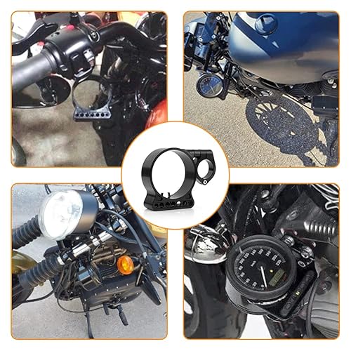 Miniatura 5 de Soporte de reubicación del velocímetro, soporte de montaje lateral del odómetro de aluminio CNC de 1.535in, soporte de reubicación del velocímetro