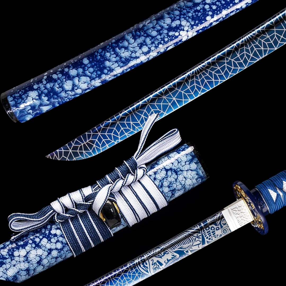 Kamaiwo-1045/1060 Clay Tempering high Carbon Steel Hademade Heat Tempered Full Handmade Hand Forged Japanese Katana Authentic,Sword Real Weapons,Full Tang,Functional,Practical Sharp - Image 3