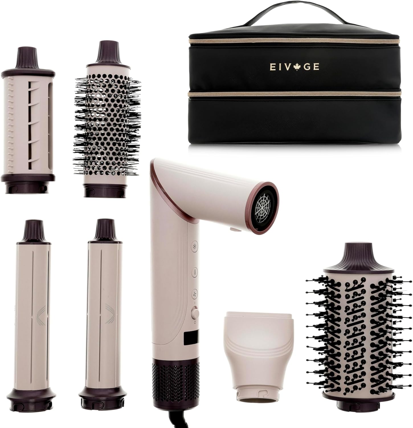 Hair Dryer Brush Blow Dryer, Hair Tools for Styling, Brush Hair Dryer, Air Curler Multi Styler Hair Tool, Plasma IONs Technology Hair Dryer Styler (6-in-1)