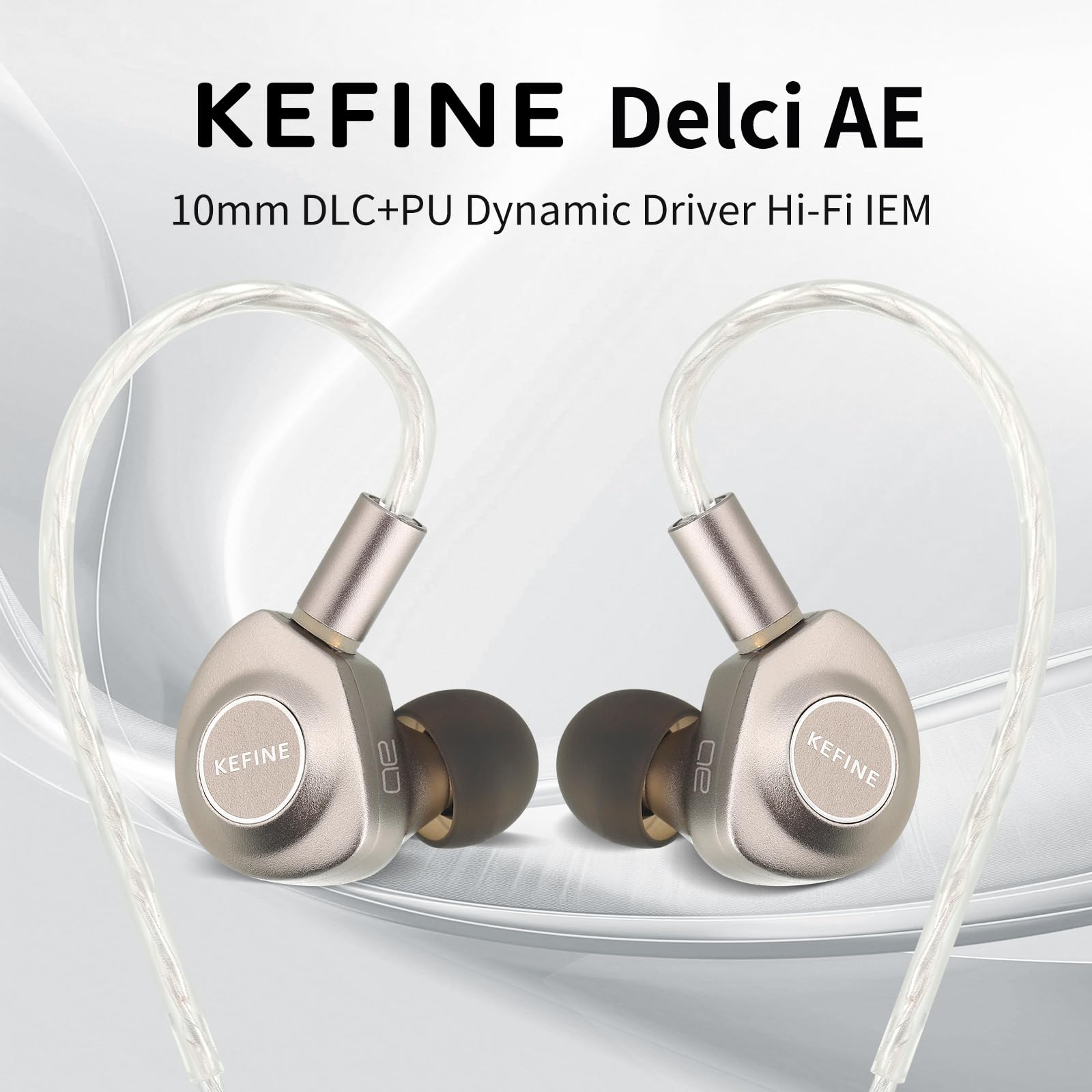 Amazon.com: Kefine Delci AE Hi-Fi IEMs, 10mm DLC+PU Dynamic Driver