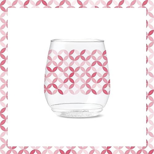 Vista 72 de TOSSWARE POP Vino Designer Series - Formas 3, juego de 6, calidad premium, reciclables, irrompibles y transparentes de plástico transparente
