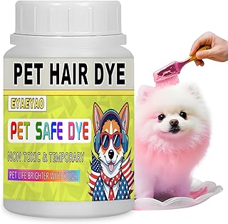 Eyaeyao Dog Hair Dye, 3.5 Fl Oz (100 ml) Pet Safe Dye, Pet Grooming, Permanent Pet Hair Dye Stain, Safely Used, Dog Groomi...