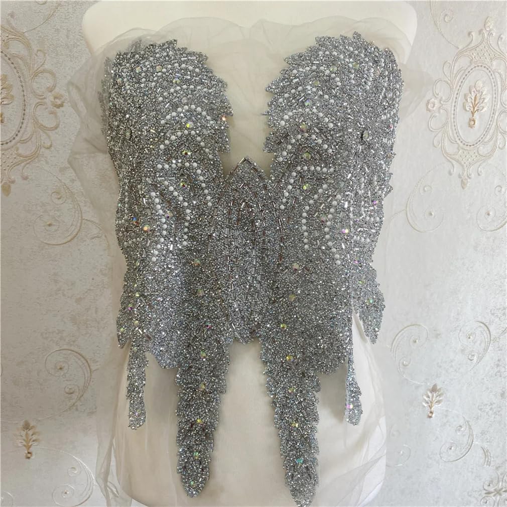 Gold Rhinestone Appliques Craft Rhinestones Embellishment Iron On Patches Sewing Supplies