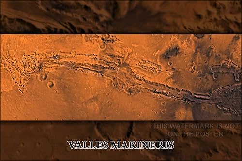 24"x36" Gallery Poster, Valles Marineris mars