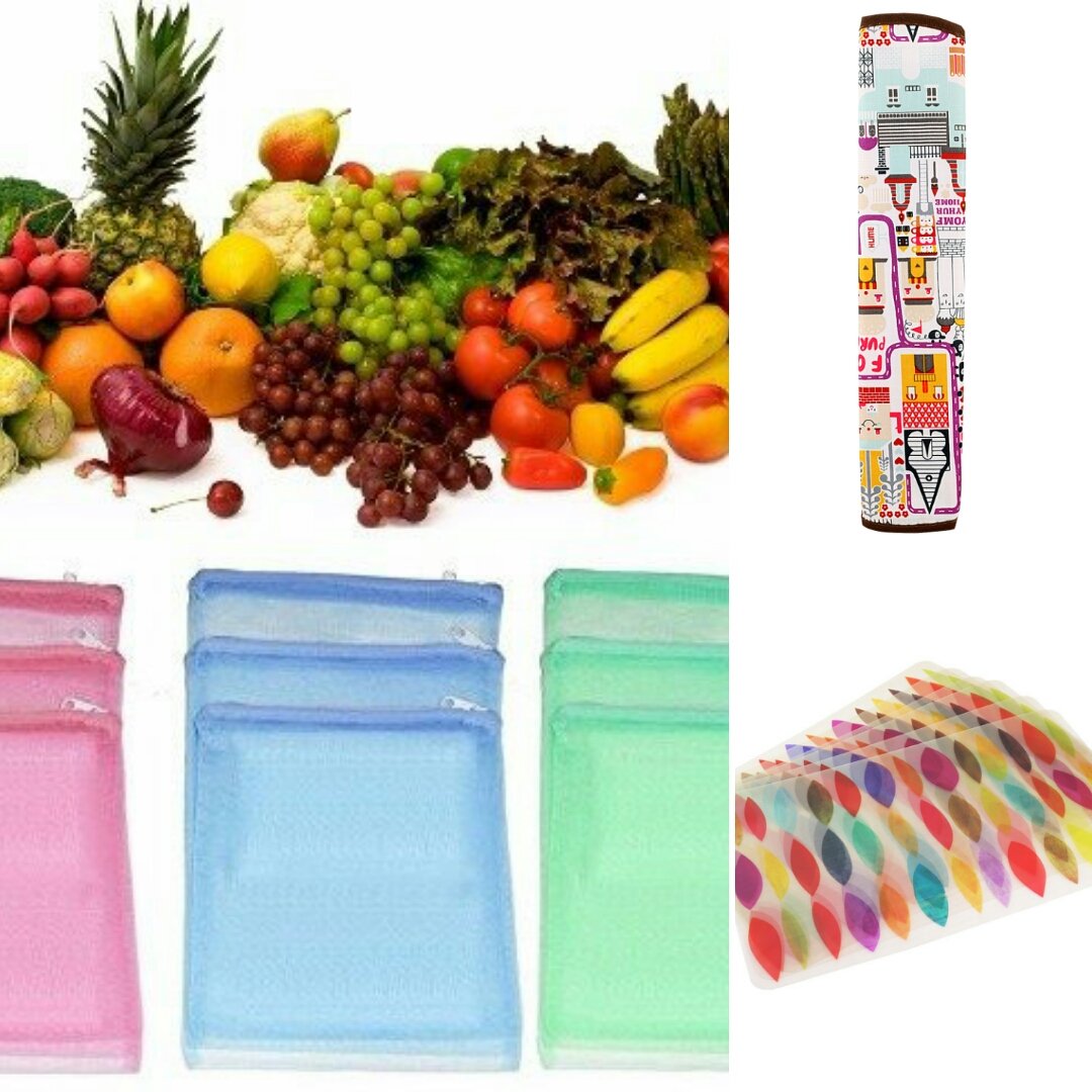 Ketsaal Fruits & Vegetable Storage Fridge Zip Bags, Fridge mats