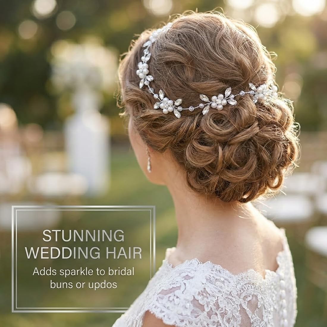 KAHZOR 1 pezzo Accessorio per capelli, coroncina comunione bambina, prima comunione bambina, coroncina prima comunione, comunione e battesimo, corona di fiori, decorazione per bambine - 5