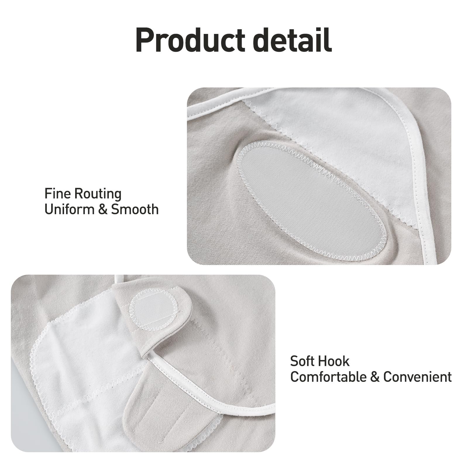 GLLQUEN BABY Baby Swaddle Wraps for 0-3 Months Newborn,Oeko-tex100,100% Breathable Organic Cotton Fabric Swadding Blankets,3 Pack (Greyish Green) - Image 4