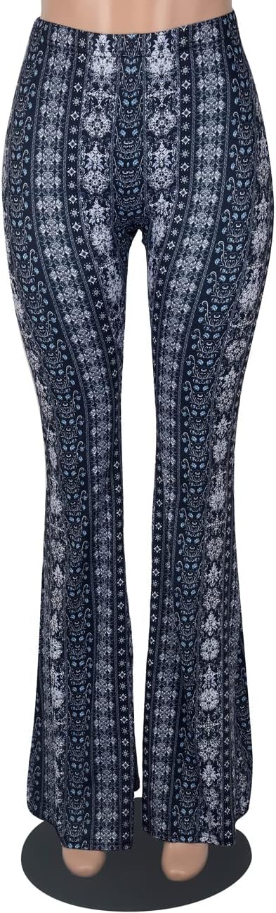 Herose Tall Ladies Soft Flared Leggings Pants Floor Length S-2XL