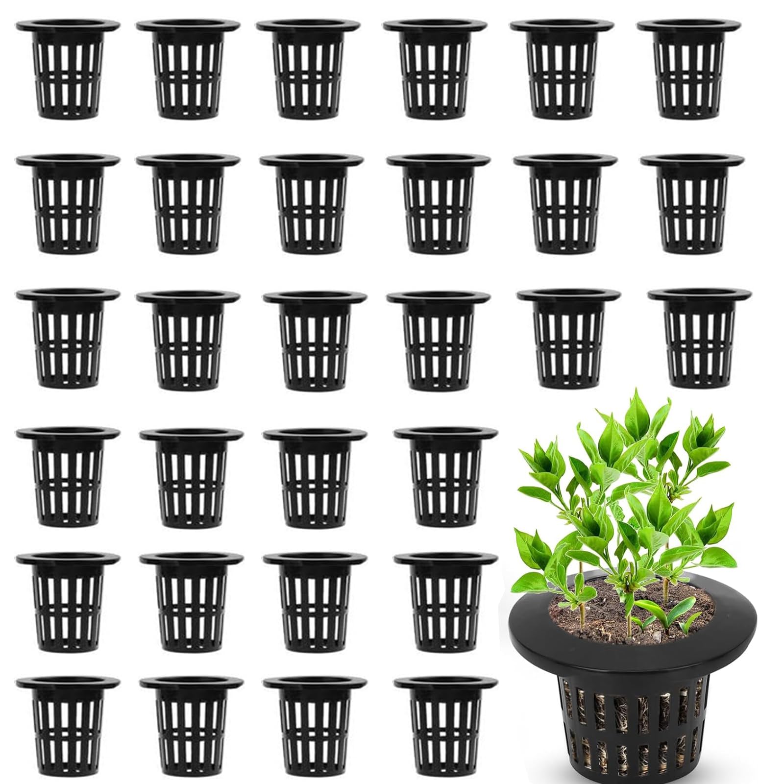 鉢物栽培技術マニュアル 水耕栽培ポット 40個 5.7 5cm 円筒形 育苗ポット 水耕栽培鉢