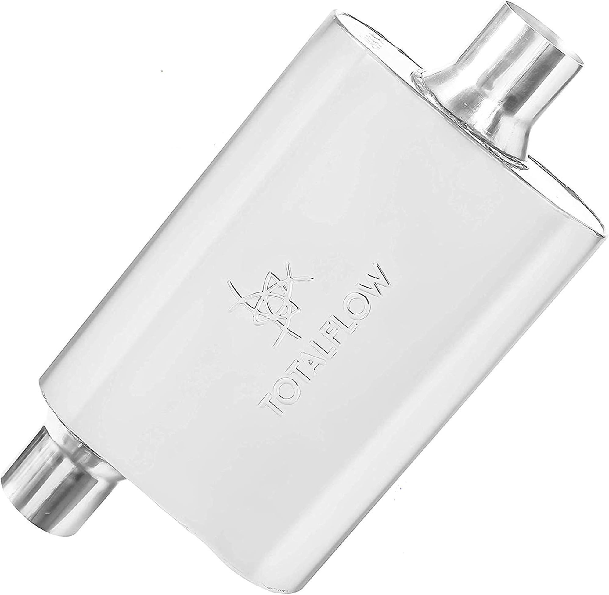 TOTALFLOW 515441 Two-Chamber Universal Muffler - 2.25" Offset In / 2.25" Center Out