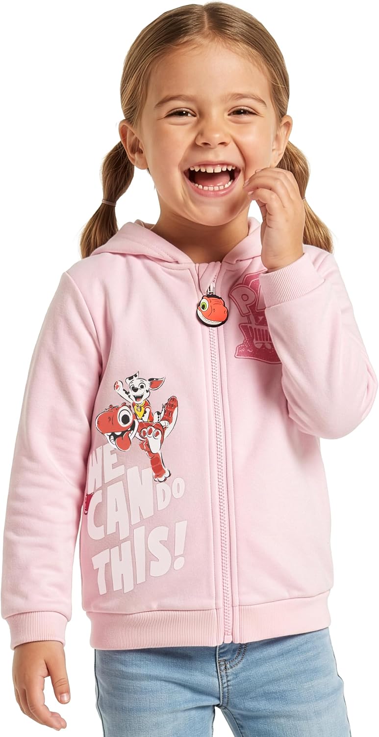 Paw Patrol Girls Sweatshirt, Skye And Marshall Zip Hoodie