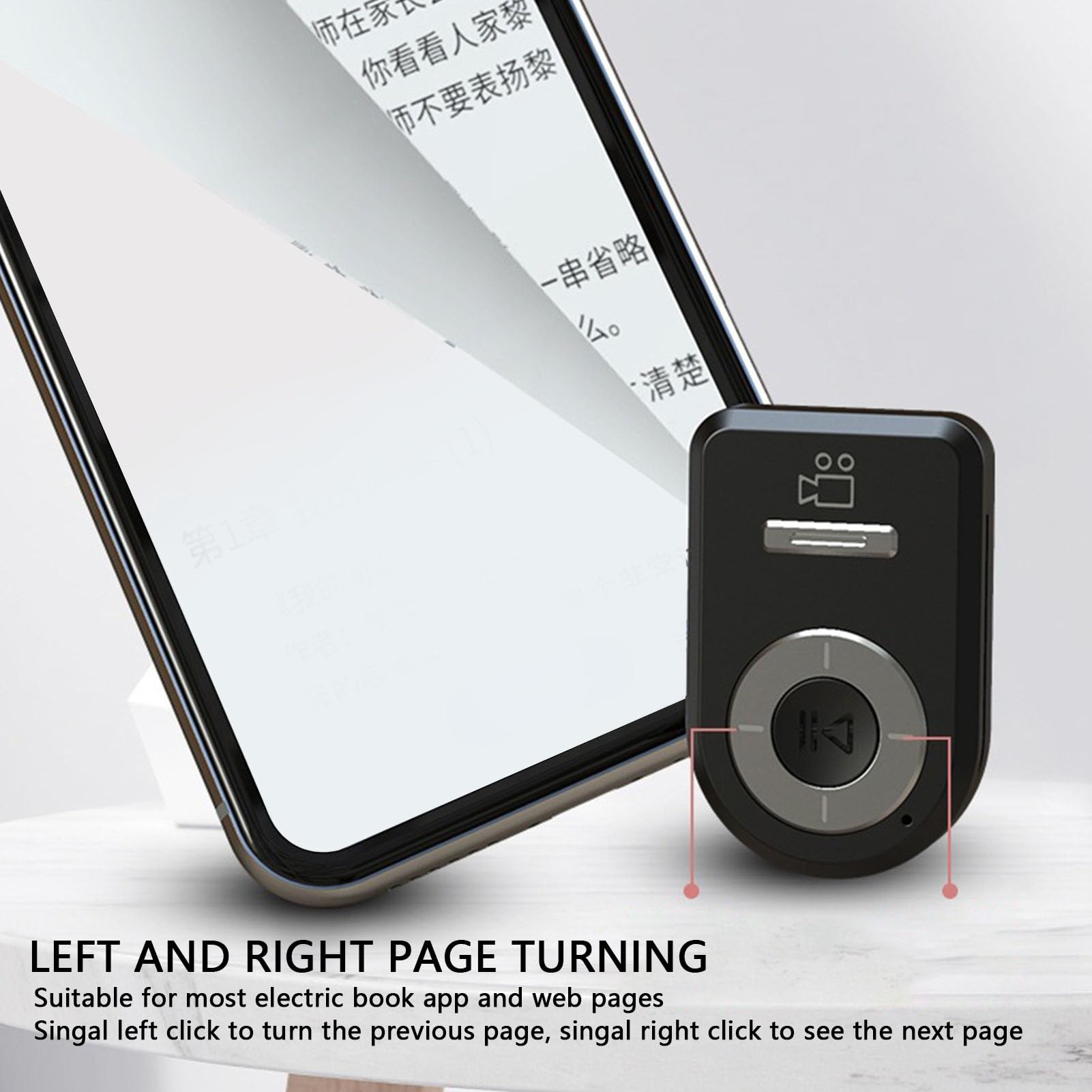 Yidueace Seitenwechsler Für Handy & Tablet - Scrollring Fernbedienung Für Videos & E-Books