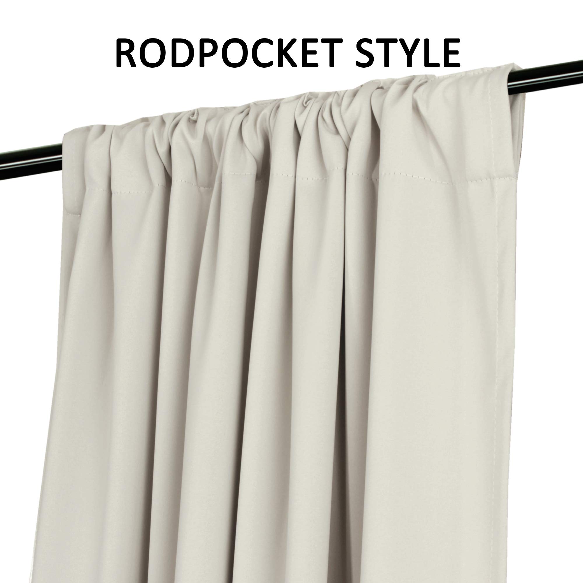 Window Treatments Drapes Room Darkening Curtain Panels Back Tab/Rod Pocket Curtain Panels for Living Room Thermal Insulated Noise Reducing Window Curtain 52" Wide x 96" Long, CreamBeige, 2 Panels