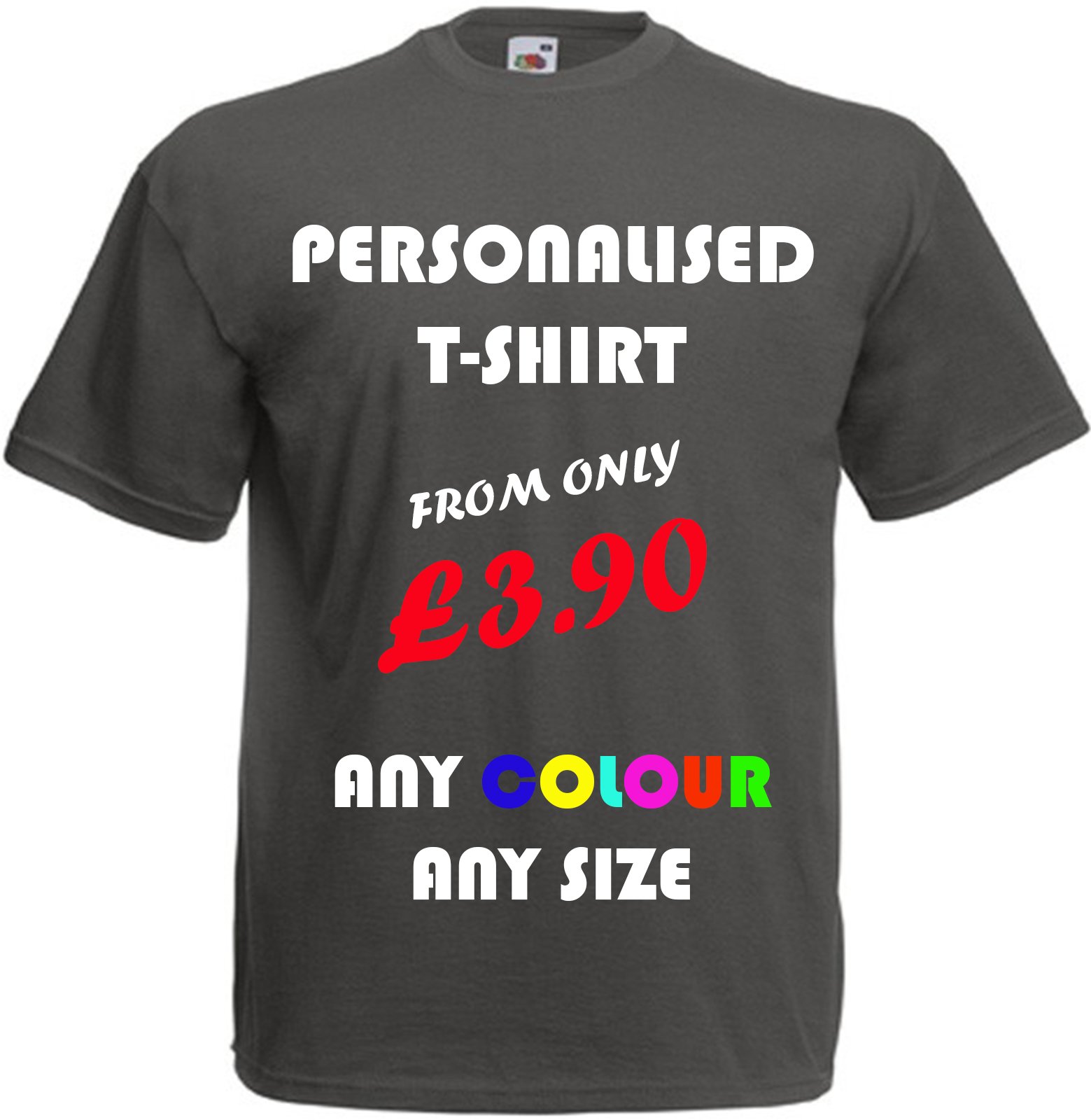 Custom Printed T-shirts (FRONT & BACK), Personalised By You! Great Gift!