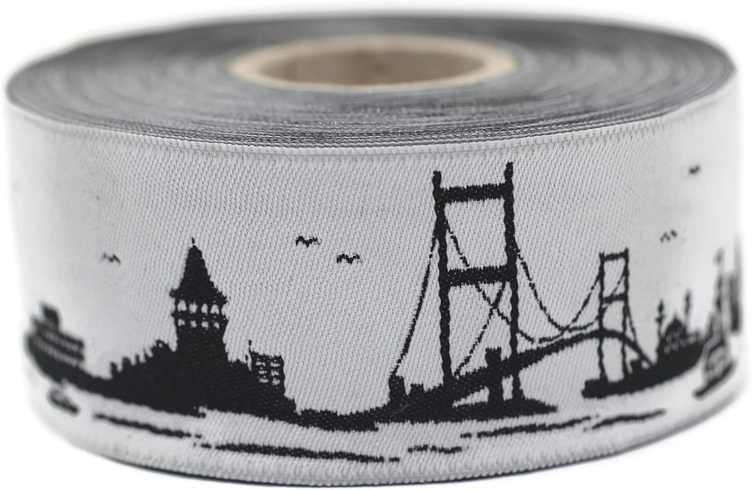 11 Yard Spool 1.37 inches Wide Black White Istanbul Jacquard Ribbon Woven Trim Woven Retro Fabric Home Decoration Embellishment Homecoming Mum Accessories Supplies Lace Vintage 35079