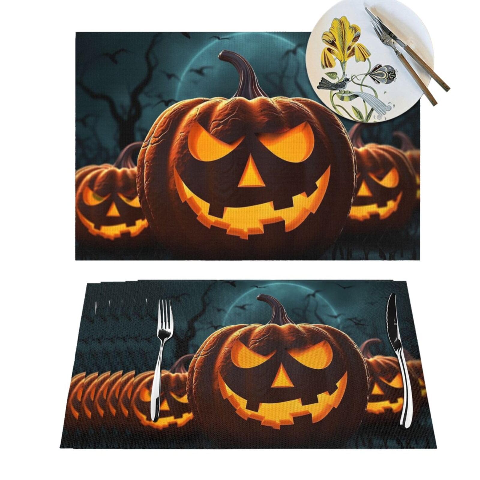 Set de table vinyle pour table à manger et cuisine contemporaine protection repas lot de 6