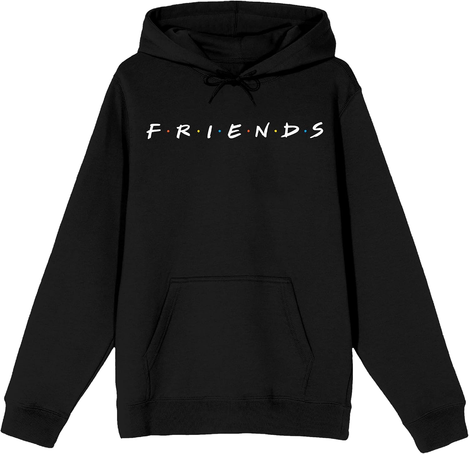 Bioworld Friends Logos Mens Black Long Sleeve Hoodie