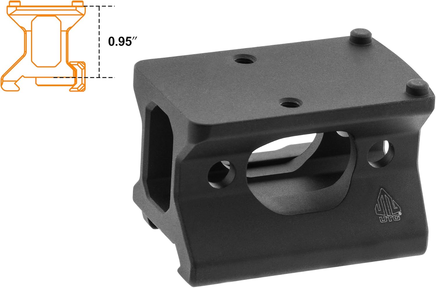 UTG Super Slim Picatinny RMR Mount : Sports & Outdoors