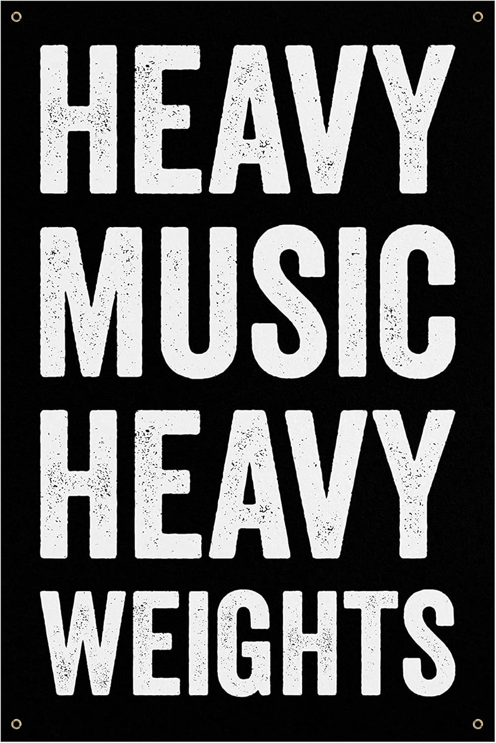 Heavy Metal Banner - Home Gym Decor - Large Quotes Wall Art - Weightlifting - Sports Inspiration (36 x 60 Inches)