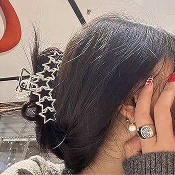 Amazon.com : VOTACOS 2PCS Y2k Metal Hair Claw Clips Star