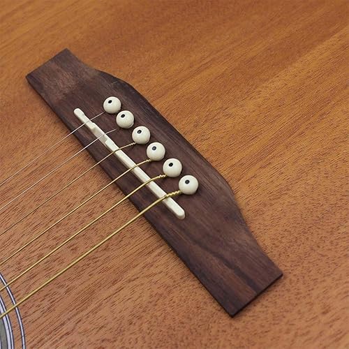 Miniatura 8 de Cuerdas de guitarra acústica, 3 juegos completos con núcleo de acero inoxidable, bronce fósforo, cabeza de cuentas niquelada, incluyendo E-1st B-2nd