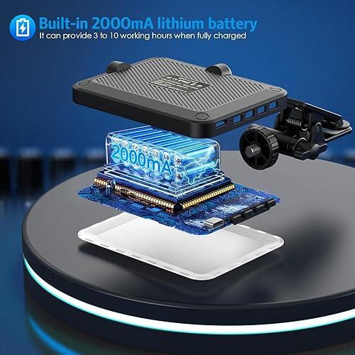 Miniatura 4 de AMIR Luz de video de relleno de clip - 80 luces LED recargables de alta potencia, 3 modos de luz para teléfono, iPhone, Android, iPad y laptop, para