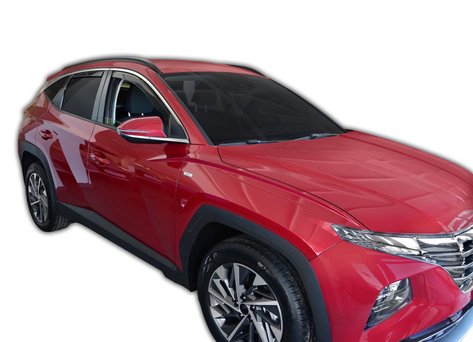 SCOUTT J&J Automotive GP Windabweiser passend für Hyundai Tucson 5-Türer ab 2020 4tlg, Vorne und Hinten Regenabweiser Passform Getönt Schwarz