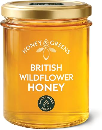 British Wildflower Honey - Raw, Pure & Natural | Unpasteurised & Unfiltered Honey 240g - Certified Authentic, 0% Added Sugar