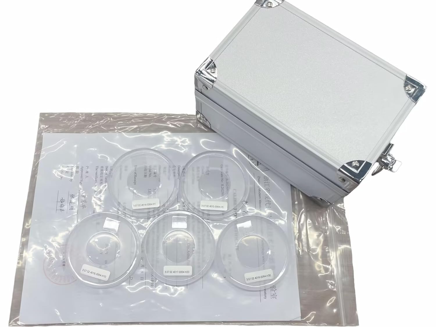 Hazemeter Calibration Plate Set with Five Haze Value 1 5 10 20 30 for All Kinds Haze Meter Check and Calibrate