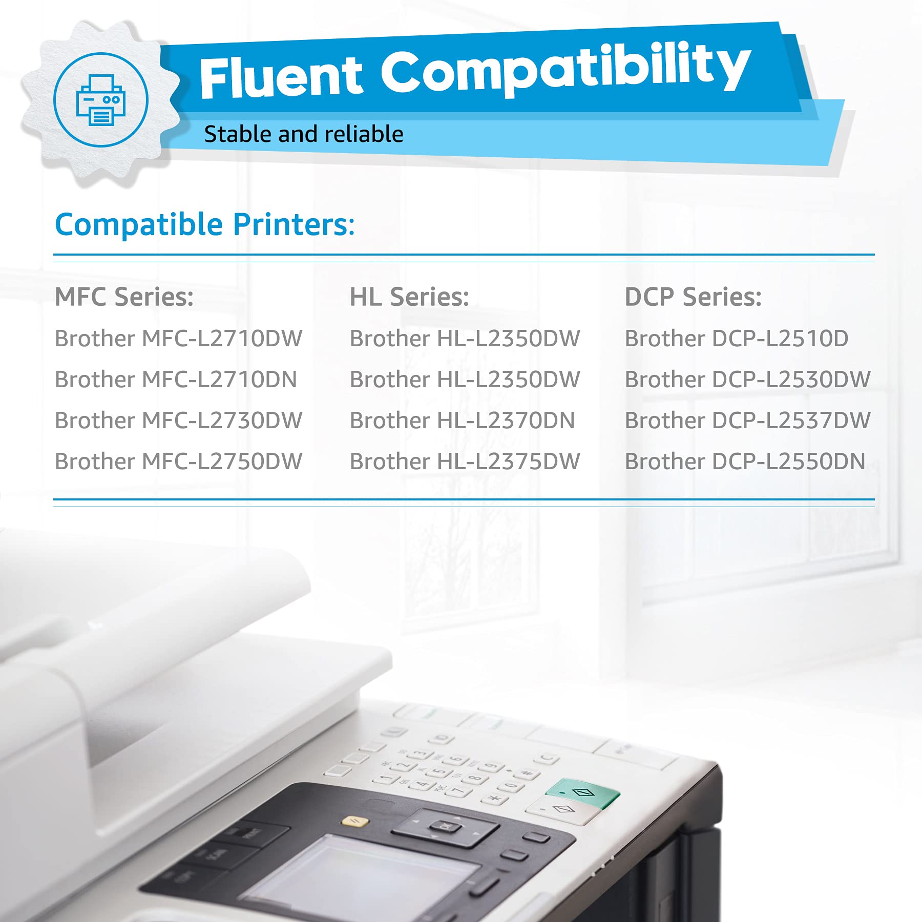 FITU WORK TN2420 TN2410 Cartucce Toner Compatibili per Brother TN2420 TN2410 per MFC-L2710DW MFC-L2710DN HL-L2350DW MFC-L2730DW MFC-L2750DW HL-L2310D HL-L2370DN HL-L2375DW DCP-L2530DW L2510D L2550DN