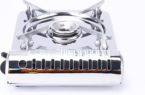 Miniatura 3 de Estufa de camping portátil de gas butano de acero inoxidable de 8,000 BTU