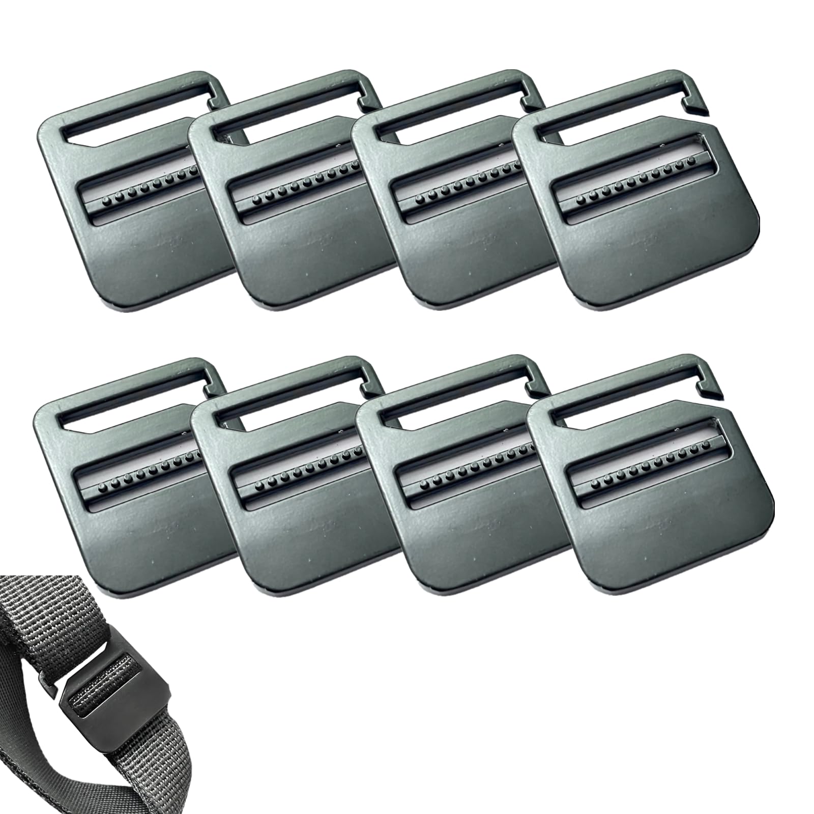 Chmmgluy Alloy G Hook Universal Belt Hook Metal Buckle, 8 Pcs, Black