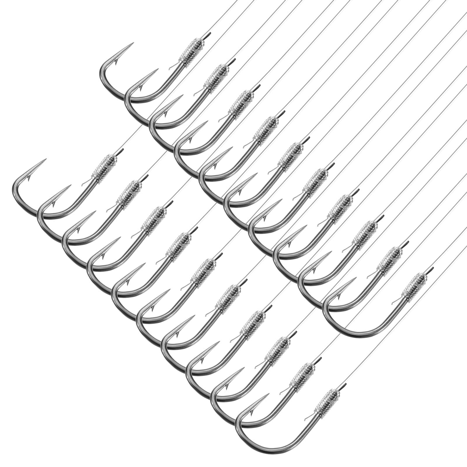 PATIKIL 3# Small Fishing Hooks with 36cm Line