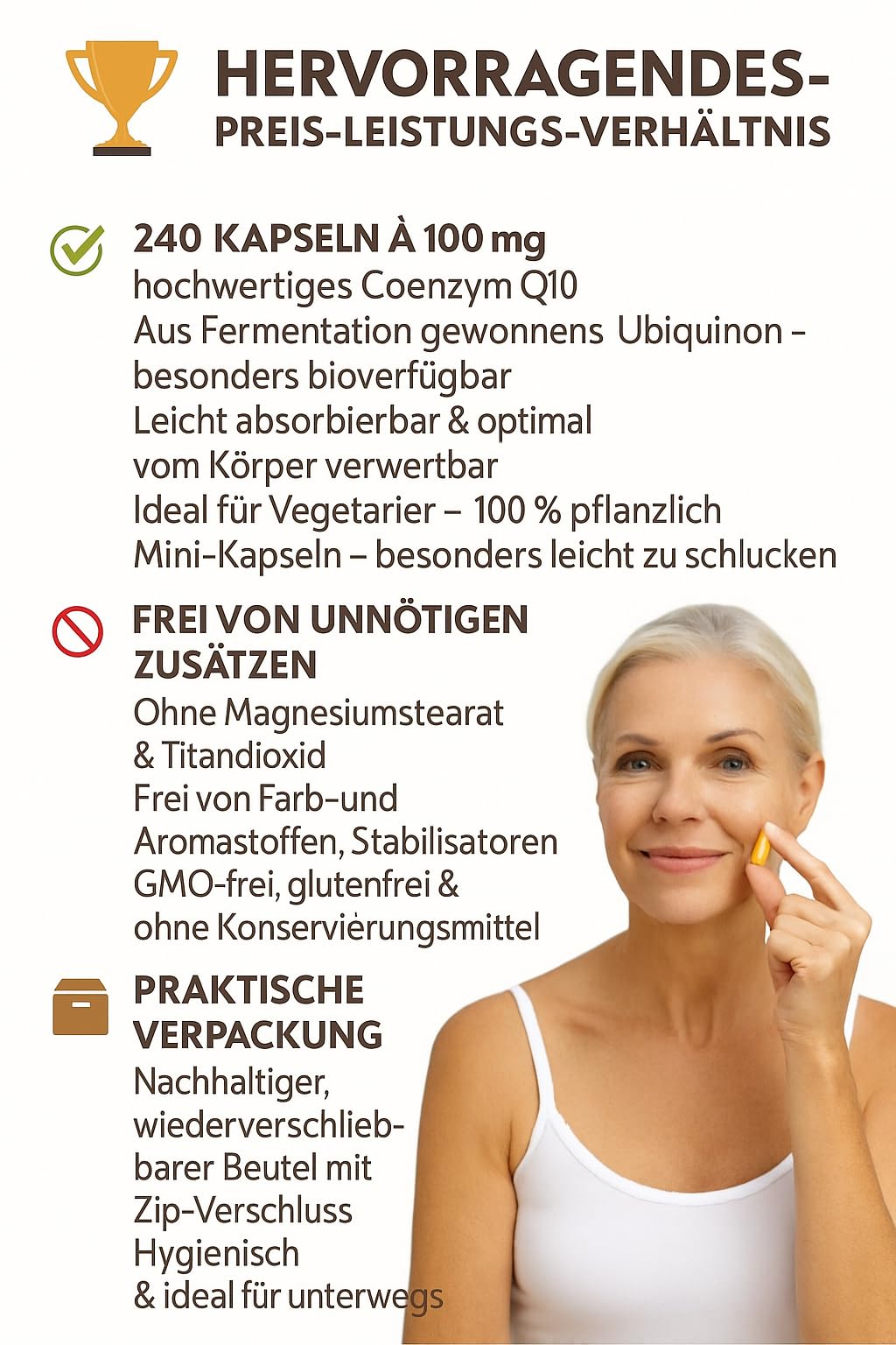 240 Kapseln SUPERKOST Coenzym Q10 - CoQ10, 100 mg Hochdosiert, kein 200 mg Tagesdosis, 8 Monate Packung, Hergestellt in Österreich
