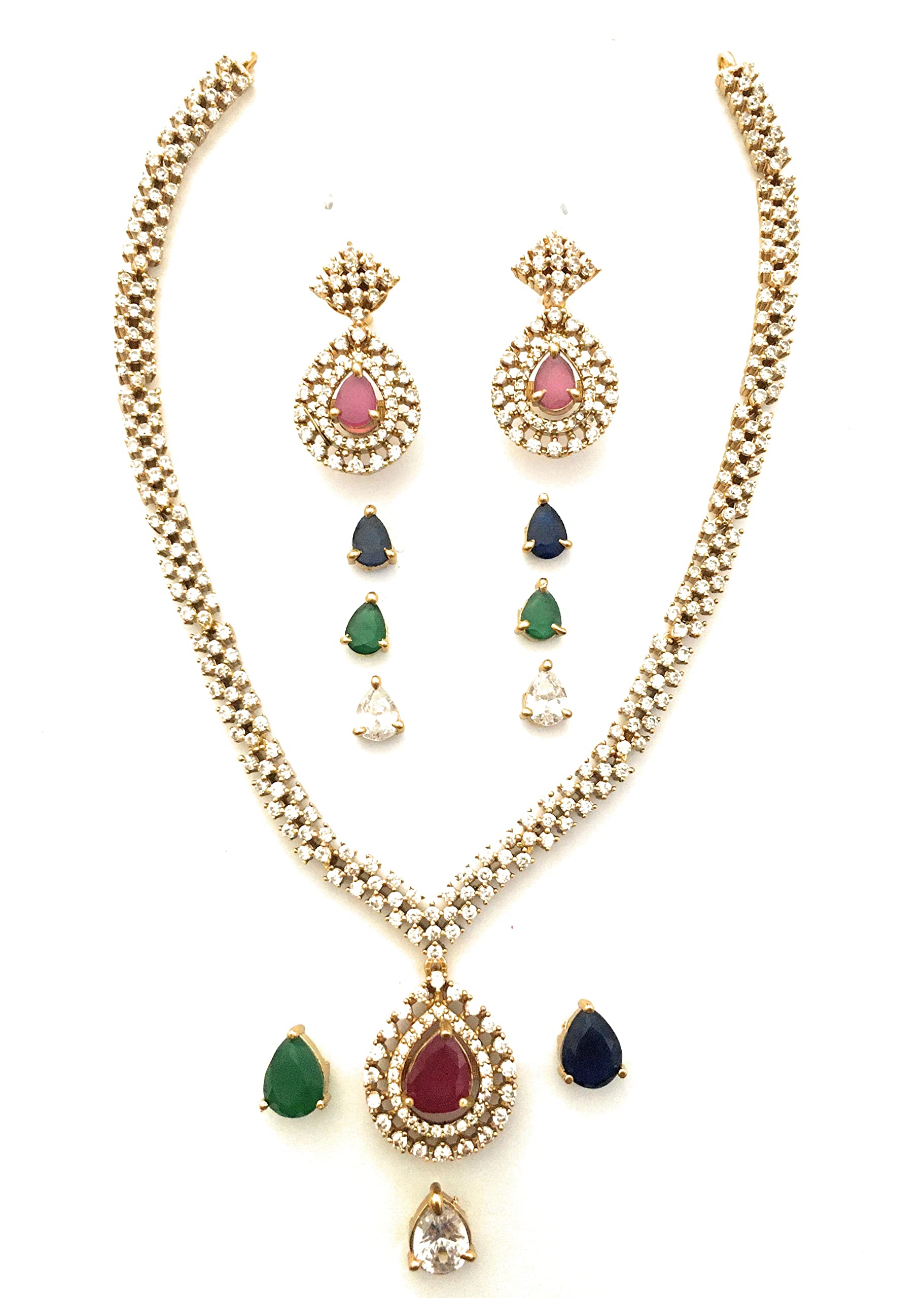 See full amazon price history chart for Sasitrends Traditional Gold Plated Changeable Necklace with Earrings Jewellery Set for Women and Girls Sasitrends Traditional Gold Plated Changeable Necklace with Earrings Jewellery Set for Women and Girls (B0BRL28GWX) Amazon Price History, Amazon Price Tracker