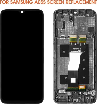 for Samsung Galaxy A05s Screen Replacement for Samsung A05s LCD Display SM-A057F, A057M LCD Digitizer Touch Screen Assembly Repair Part with Frame