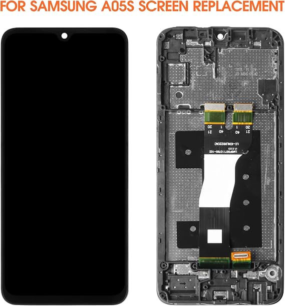 for Samsung Galaxy A05s Screen Replacement for Samsung A05s LCD Display SM-A057F, A057M LCD Digitizer Touch Screen Assembly Repair Part with Frame
