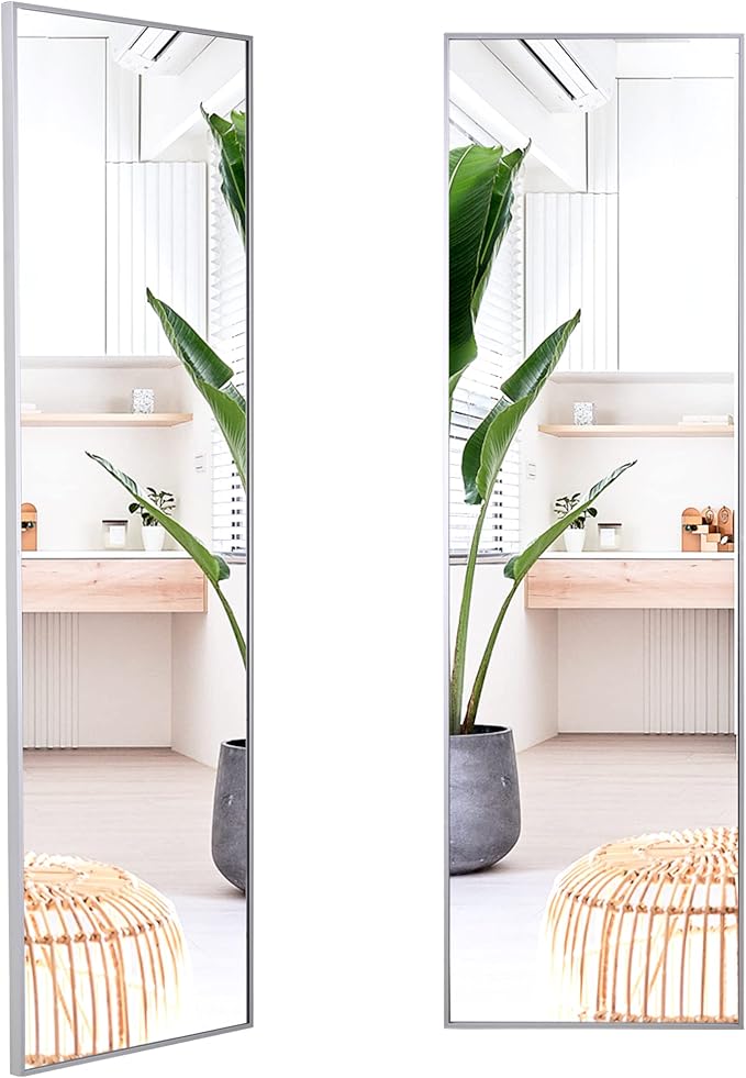 LVSOMT Wall Mounted Mirror, 47"x14" Full Body Mirror, Full Length Mirror, Over The