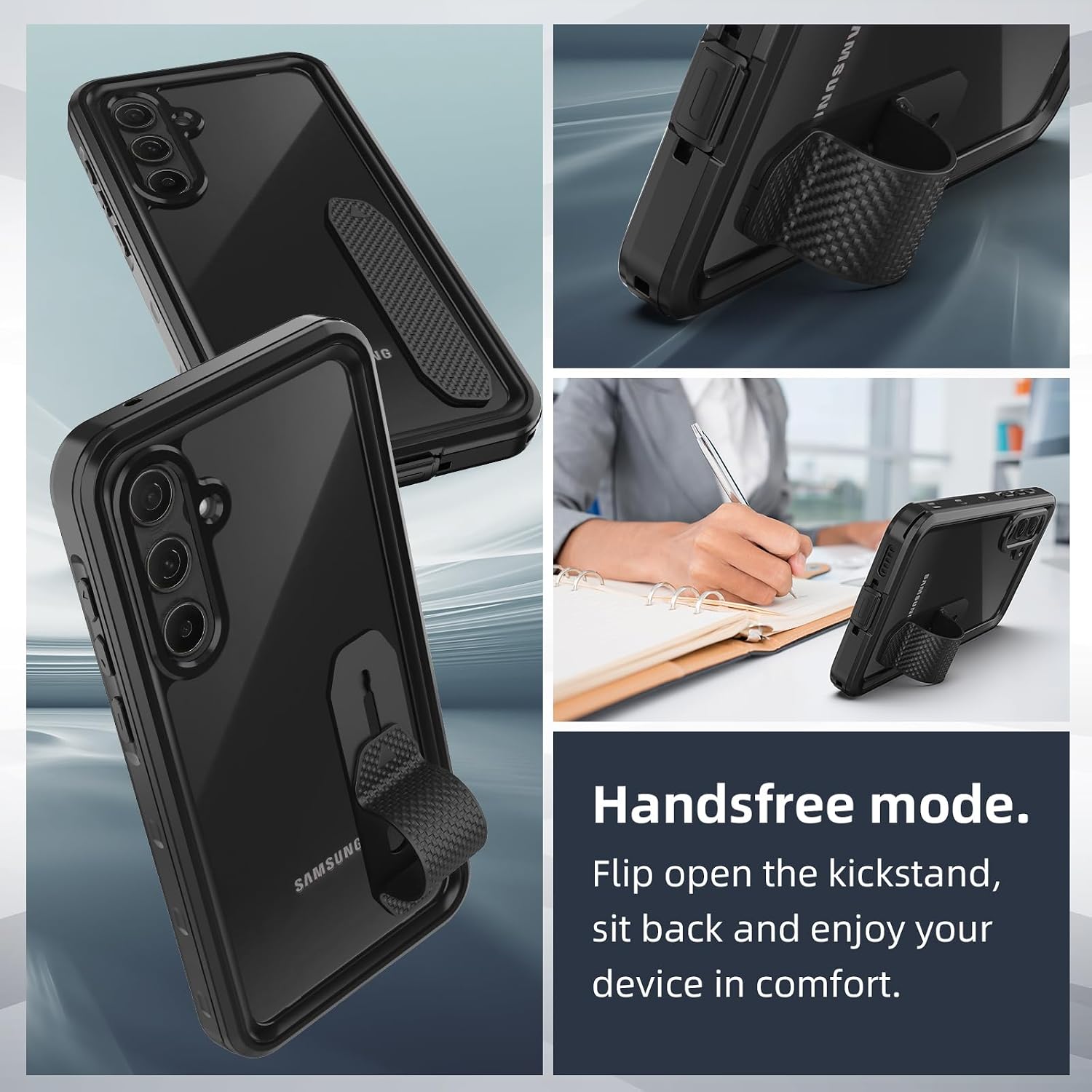 for Samsung Galaxy A55 5G Waterproof Case with Built-in Screen Protector-Rugged Full Body Dustproof Shockproof Drop with Cell Phone Ring Holder for Samsung A55 5G Phone Case Red image 4