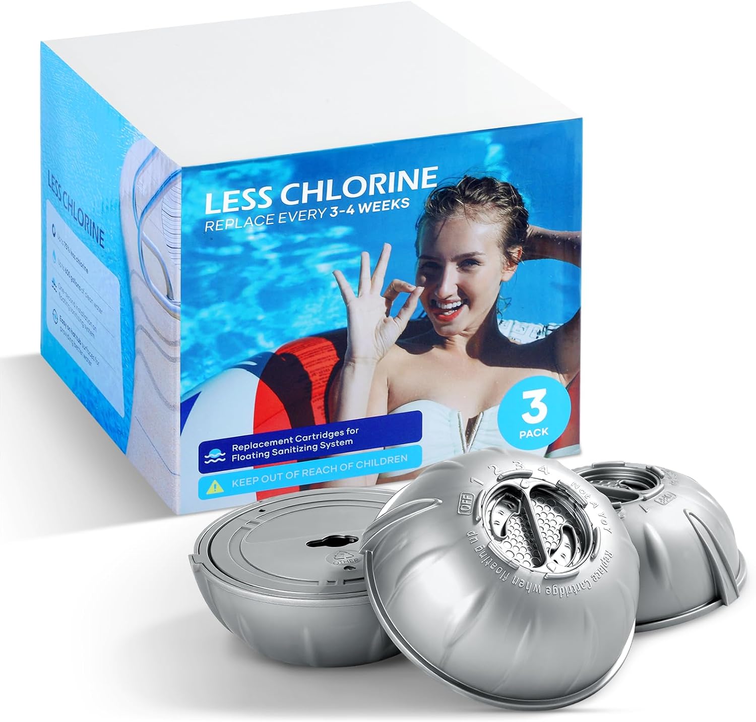 Hot Tub Cartridges Replacement for Frog Ease Floating System UP to 600 Gallons,3 Packs