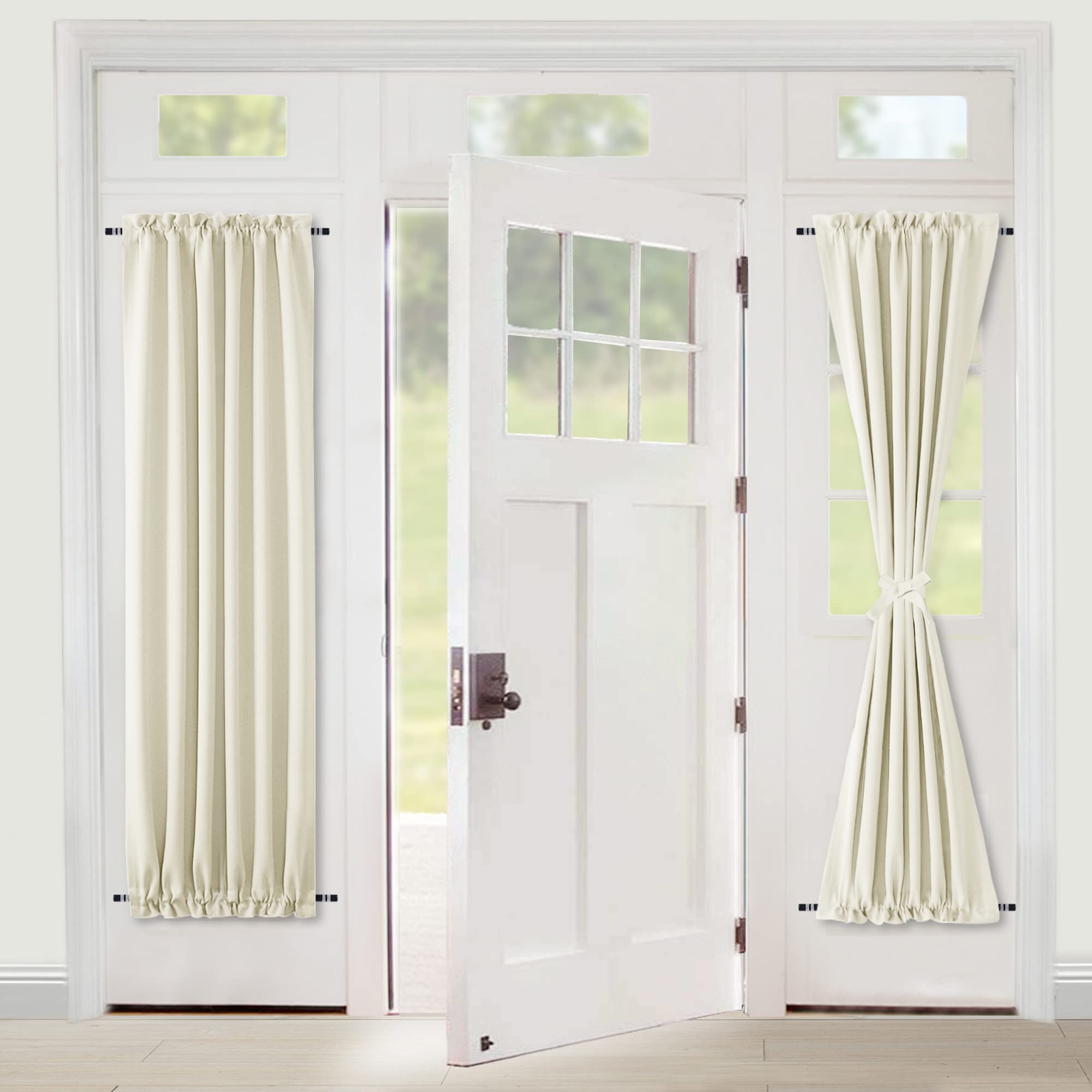 Rideau occultant pour porte vitrée crème XWZO 63.5x182.9 cm