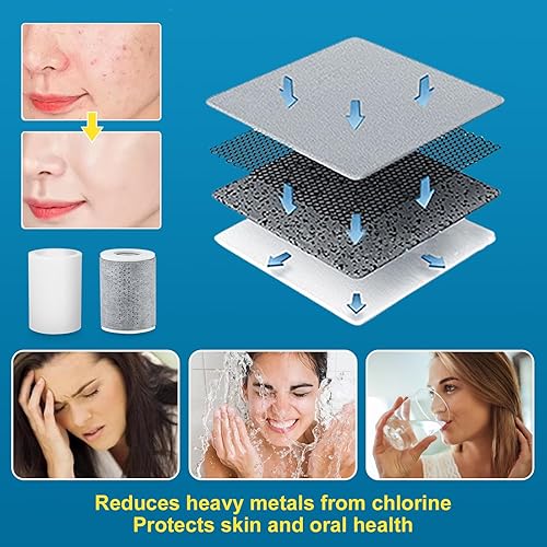 Miniatura 6 de Cartucho de filtro de 8 piezas de repuesto para fregadero de cocina y baño, 4 PP fibra de algodón 4 fibra de carbono para extensor de grifo, mejora